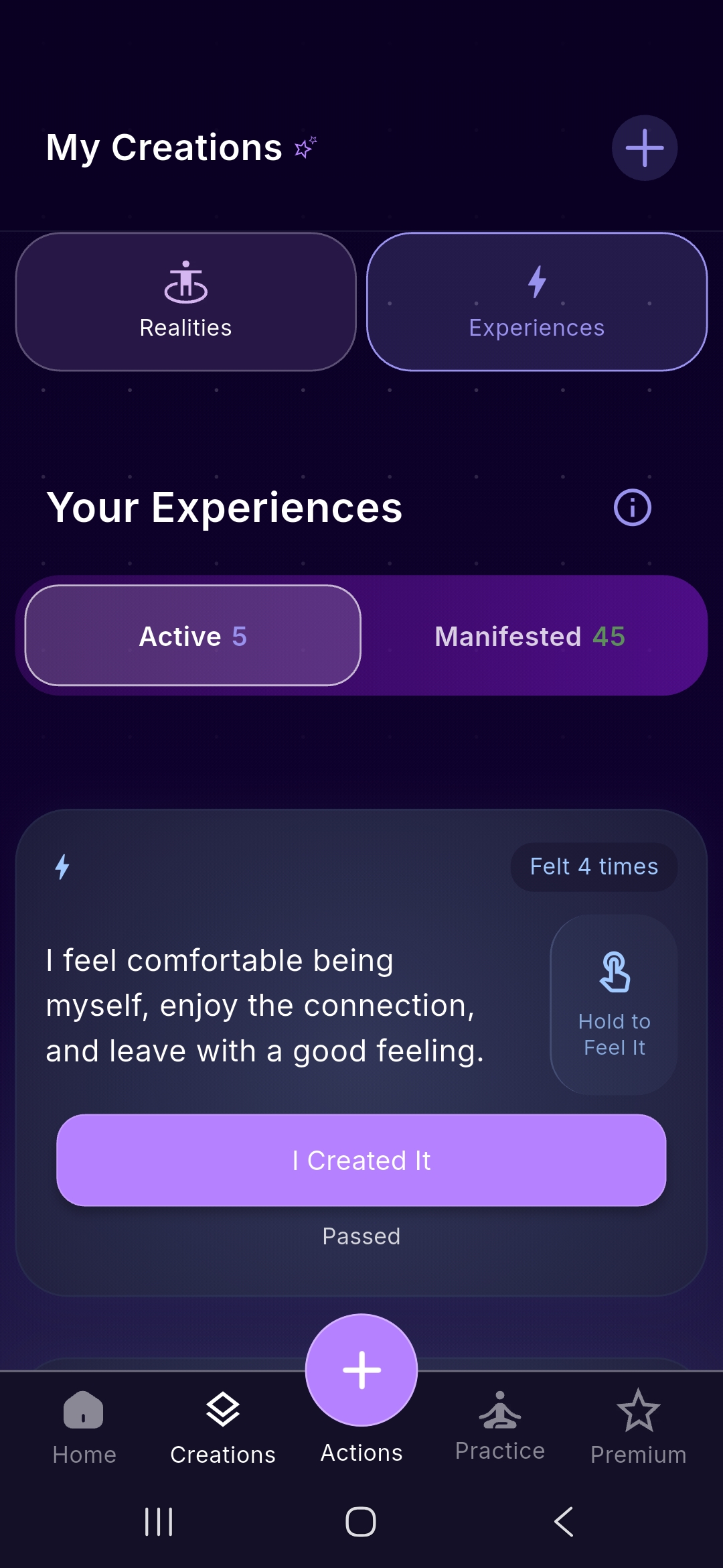 An Experience about feeling comfortable, enjoying a connection and leaving with a good feeling