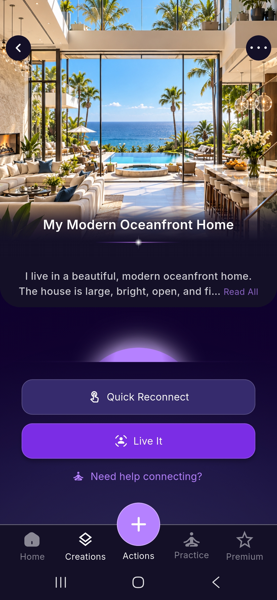 A Reality with its vision, Quick Reconnect and Live It